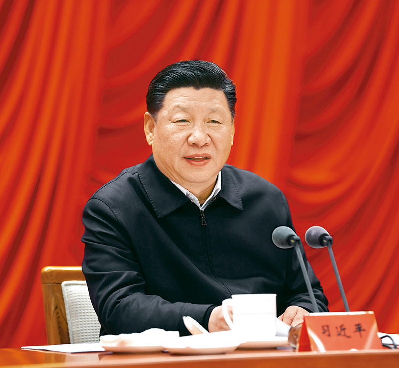　　2019年1月21日，省部级主要领导干部坚持底线思维着力防范化解重大风险专题研讨班在中央党校开班。中共中央总书记、国家主席、中央军委主席习近平在开班式上发表重要讲话。 新华社记者 饶爱民/摄